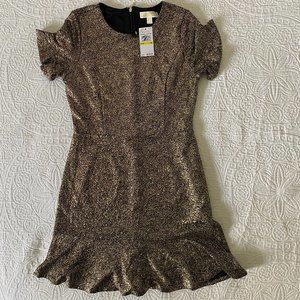 NWT Michael Kors Gold Foil Mini Dress